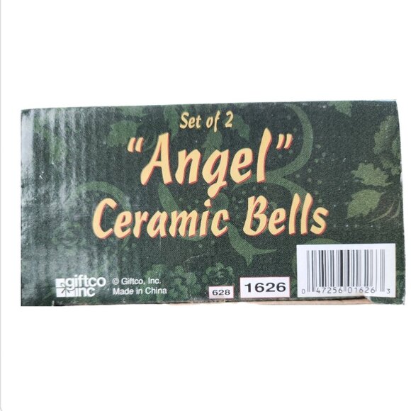Vintage Set of 2 Giftco Inc African American Angel Bells Figurines Ceramic 3.5” - Picture 7 of 7
